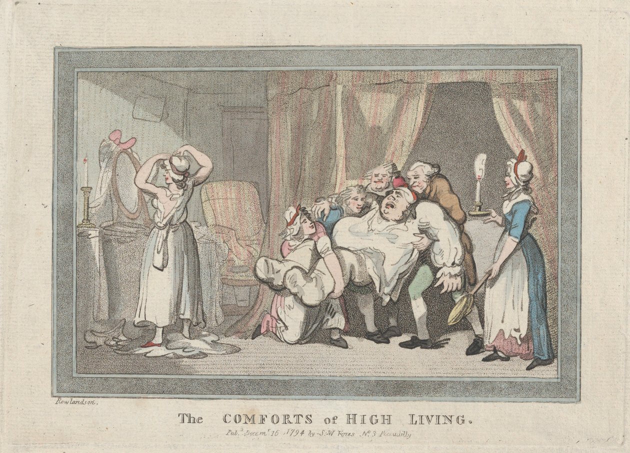 The Comforts of High Living by Thomas Rowlandson