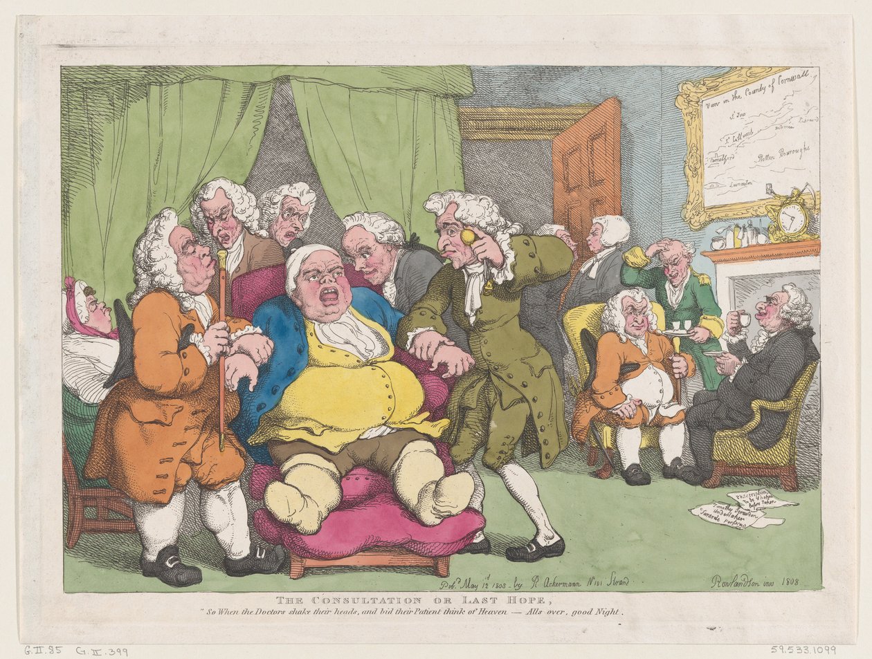 The Consultation, or Last Hope by Thomas Rowlandson