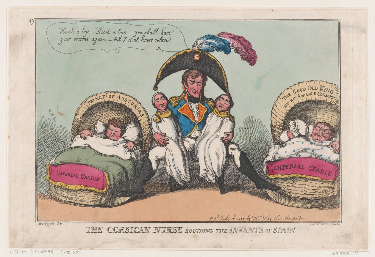 The Corsican Nurse Soothing the Infants of Spain, July 12, 1808 by Thomas Rowlandson
