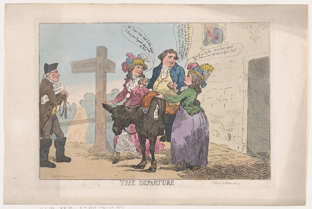 The Departure, April 29, 1784 by Thomas Rowlandson