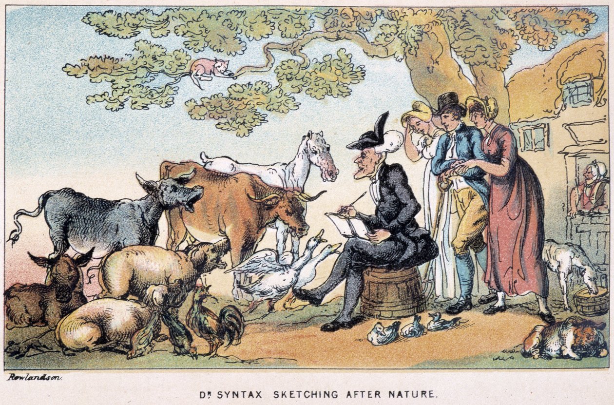 The Doctor draws farm animals from nature - in 