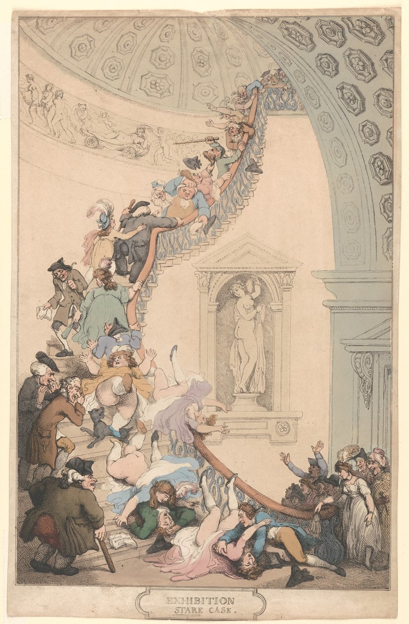 The Exhibition "Stare-Case" by Thomas Rowlandson