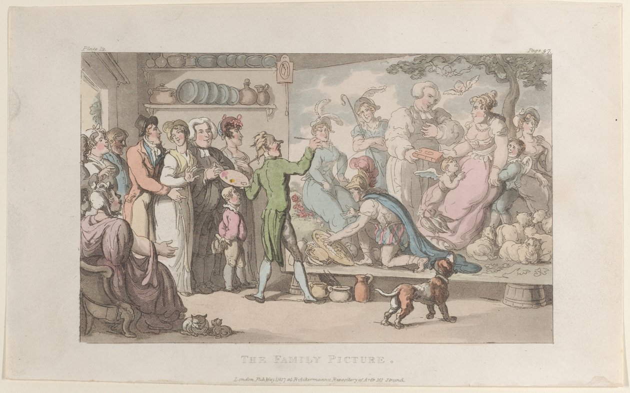 The Family Picture, from The Vicar of Wakefield, May 1, 1817 by Thomas Rowlandson