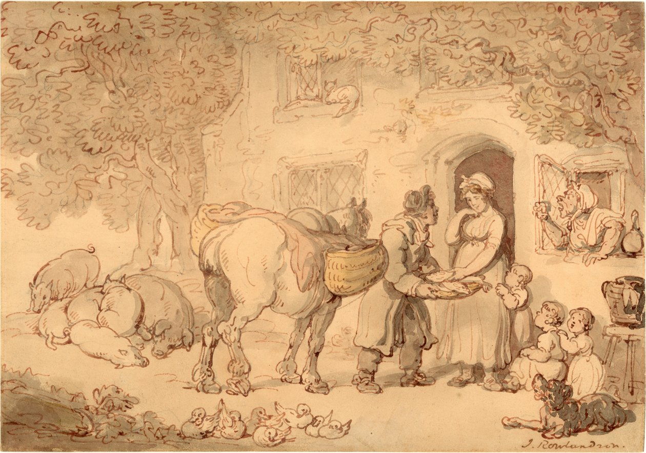 The Fishseller, about 1775-1800 by Thomas Rowlandson