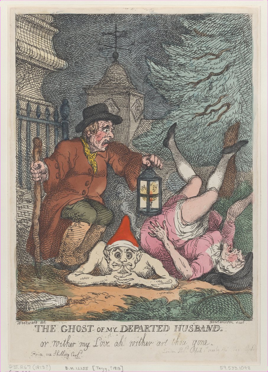 The Ghost of My Departed Husband, or Wither my Love ah wither art thou gone by Thomas Rowlandson