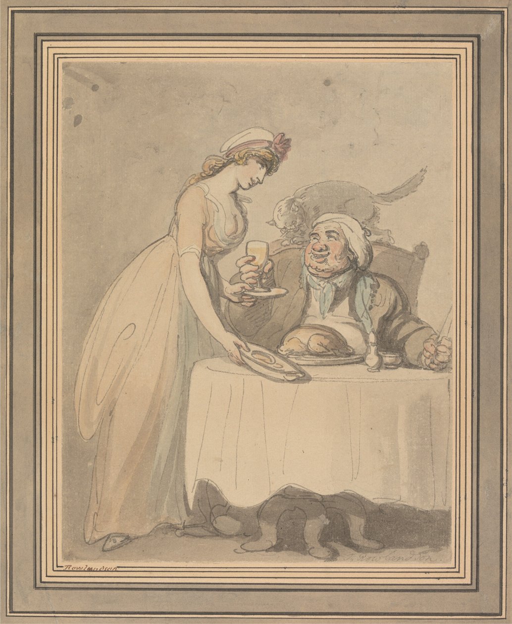 The Gourmand by Thomas Rowlandson