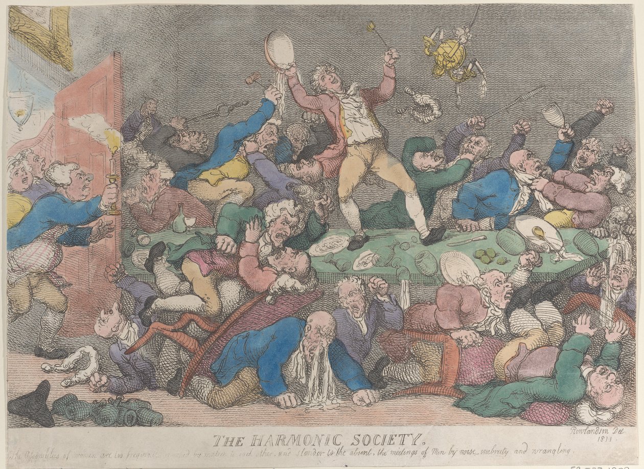 The Harmonic Society, reissued 1811 by Thomas Rowlandson