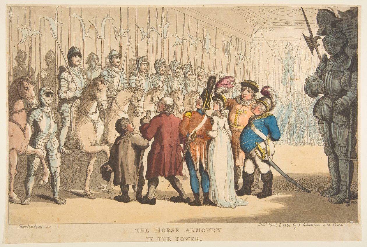 The Horse Armoury in the Tower by Thomas Rowlandson