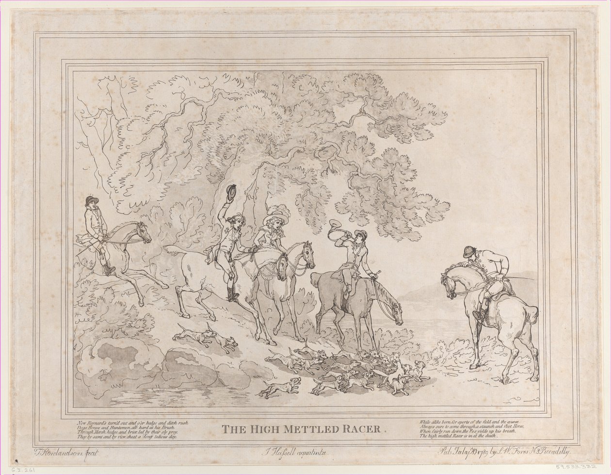 The Hunter from The Life of a Racehorse, or The High-Mettled Racer by Thomas Rowlandson