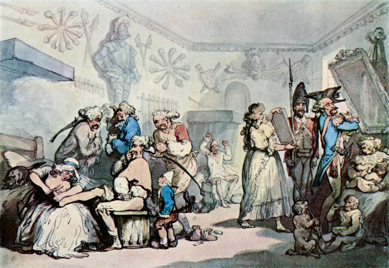 The Interior of a French Barracks, 1787, 1929 by Thomas Rowlandson