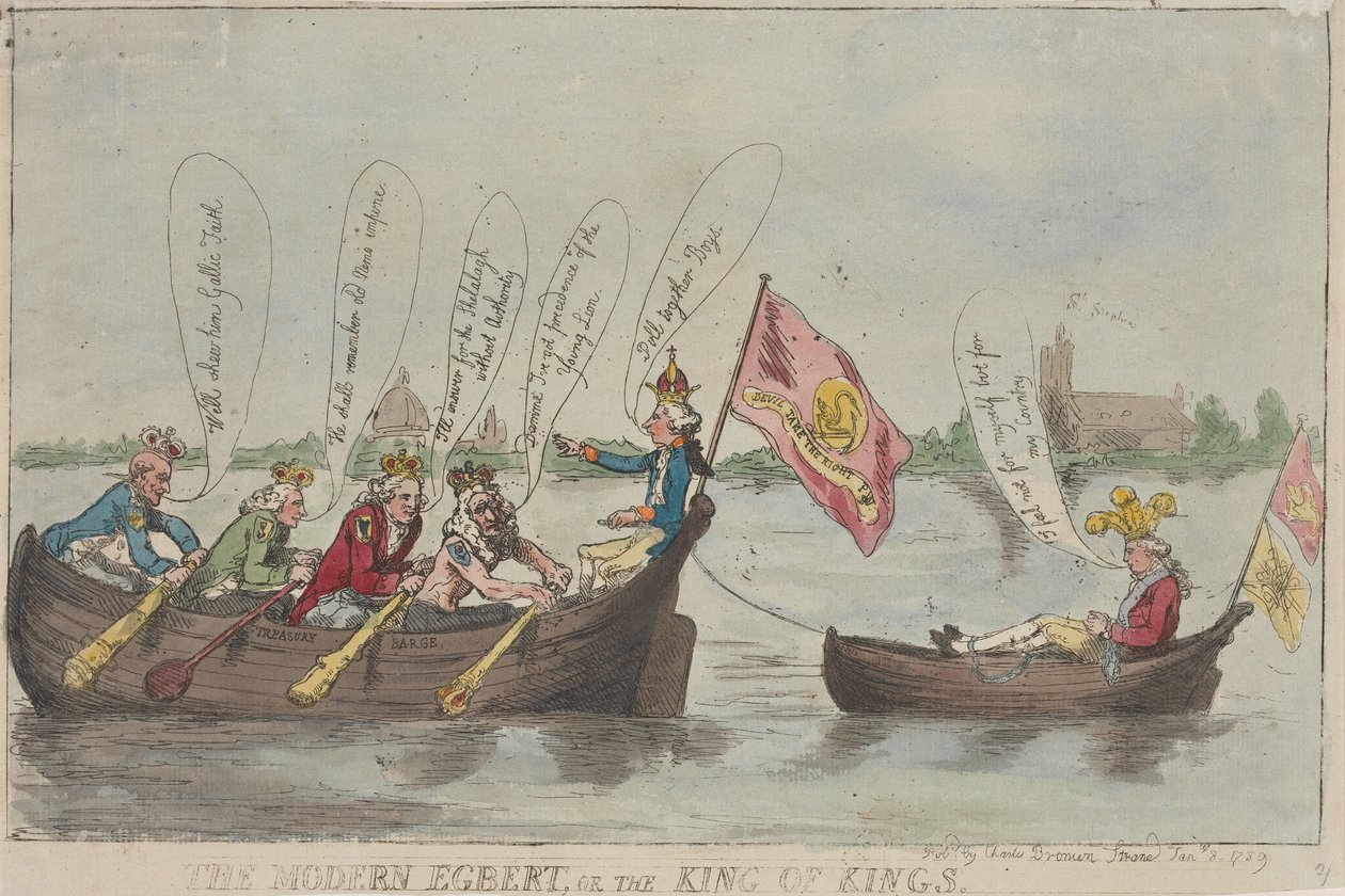The Modern Egbert, or the King of Kings by Thomas Rowlandson