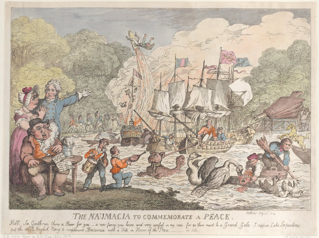 The Naumacia to Commemorate a Peace by Thomas Rowlandson