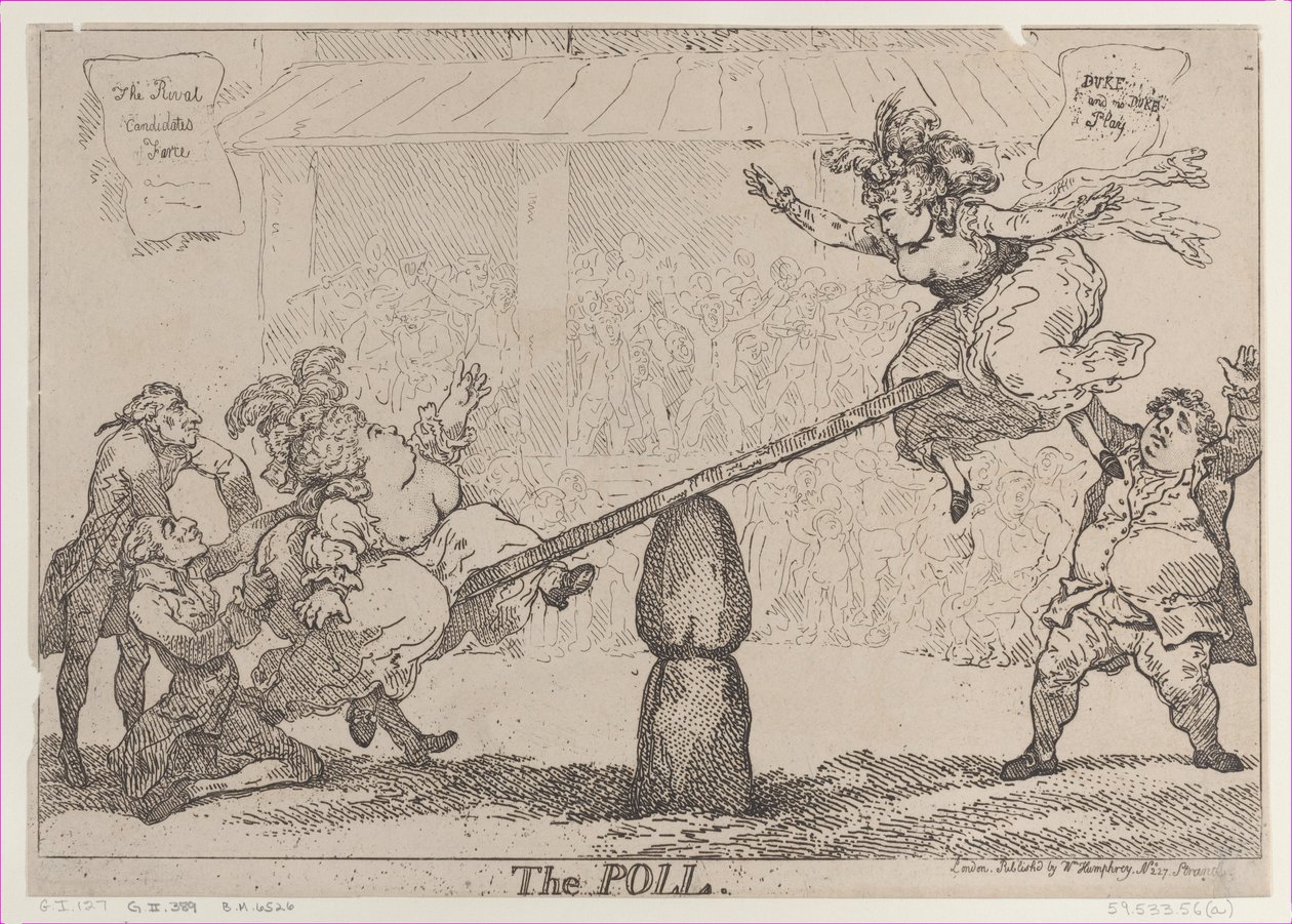The Poll, April 12, 1784 by Thomas Rowlandson