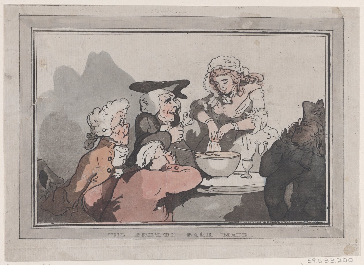 The Pretty Barr Maid, October 20, 1786 by Thomas Rowlandson