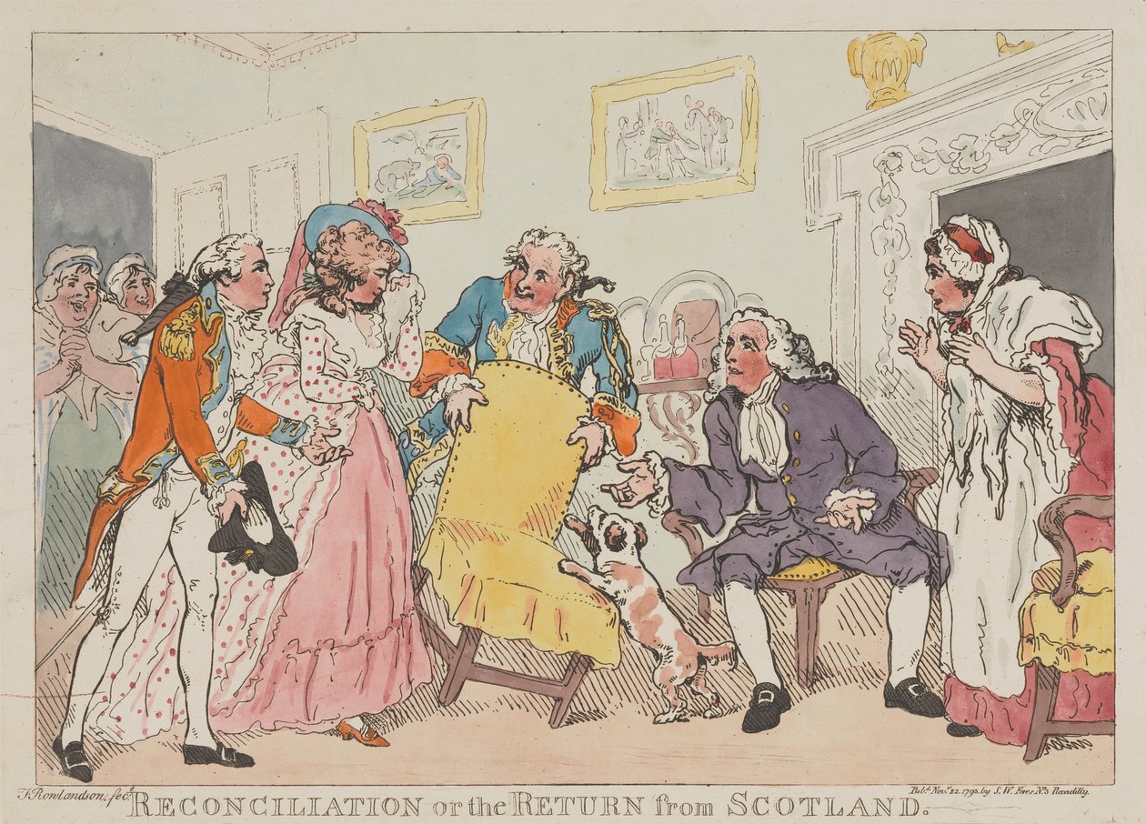 The Reconciliation, or the Return from Scotland by Thomas Rowlandson