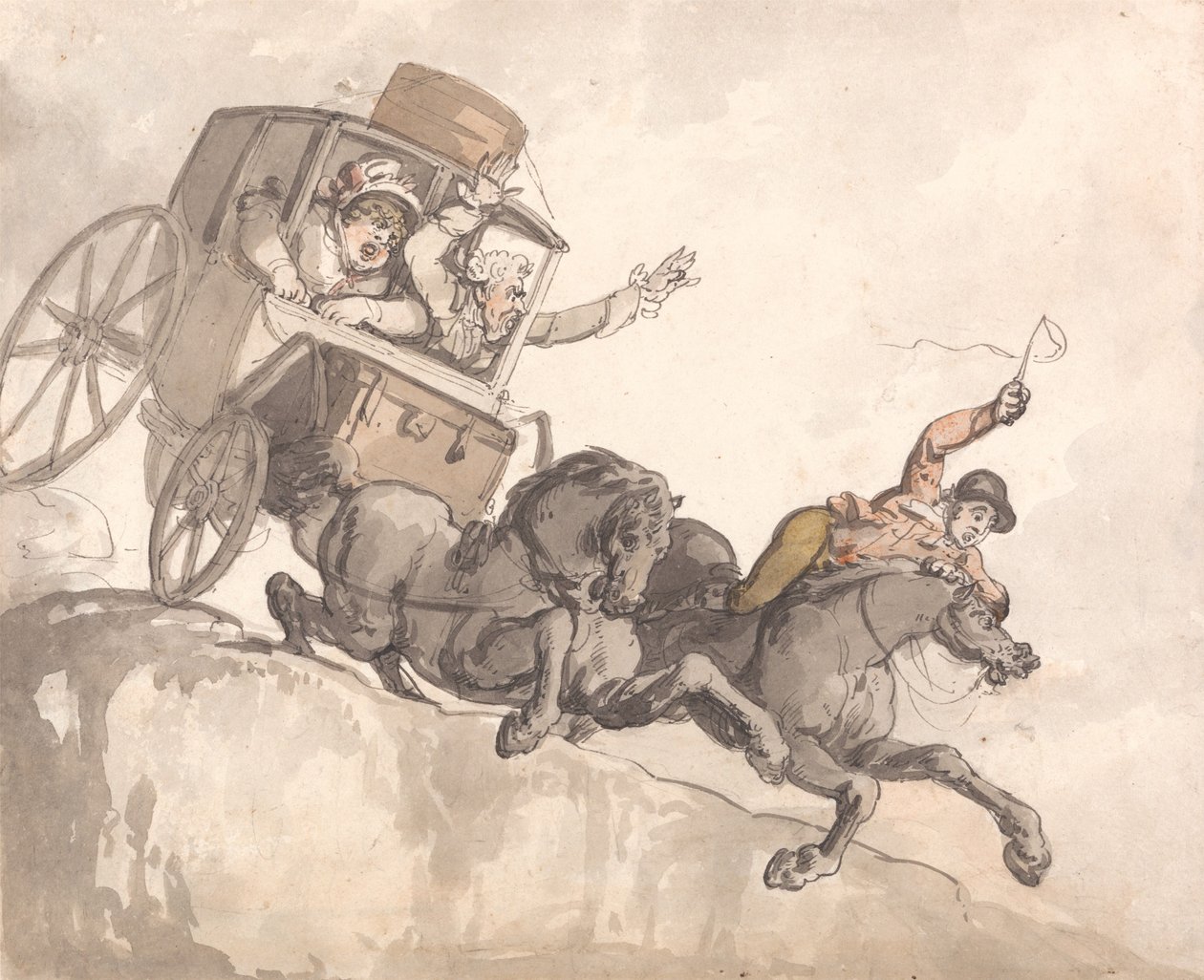 The Runaway Coach by Thomas Rowlandson