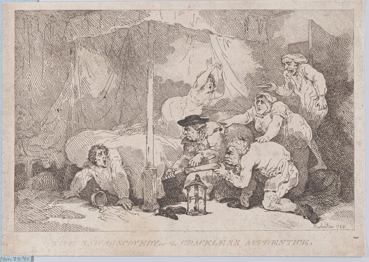 The Sad Discovery of the Graceless Apprentice, November 30, 1785 by Thomas Rowlandson