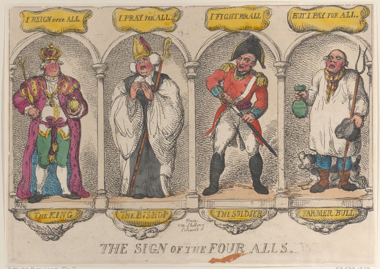 The Sign of the Four Alls, 1810 by Thomas Rowlandson