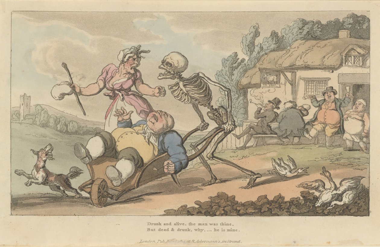 The Sot The English Dance of Death, plate 12 by Thomas Rowlandson