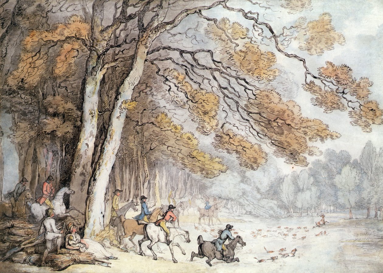 The Stag Hunt by Thomas Rowlandson