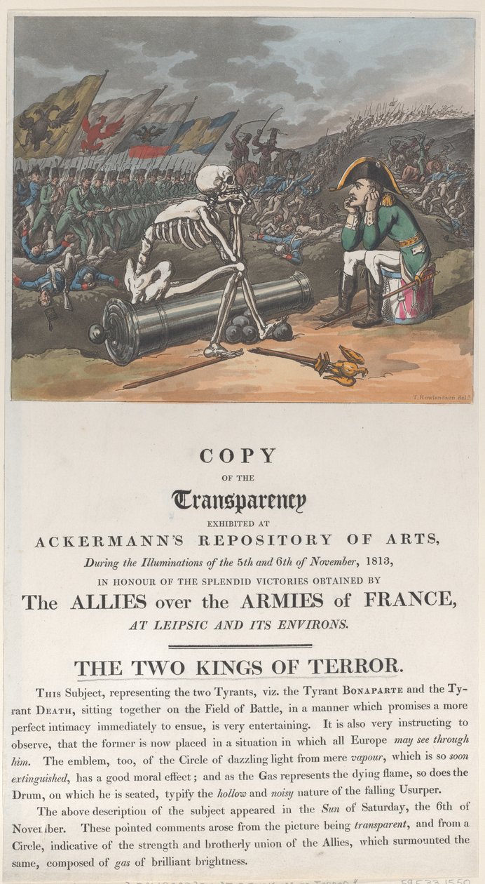 The Two Kings of Terror, November 1813 by Thomas Rowlandson