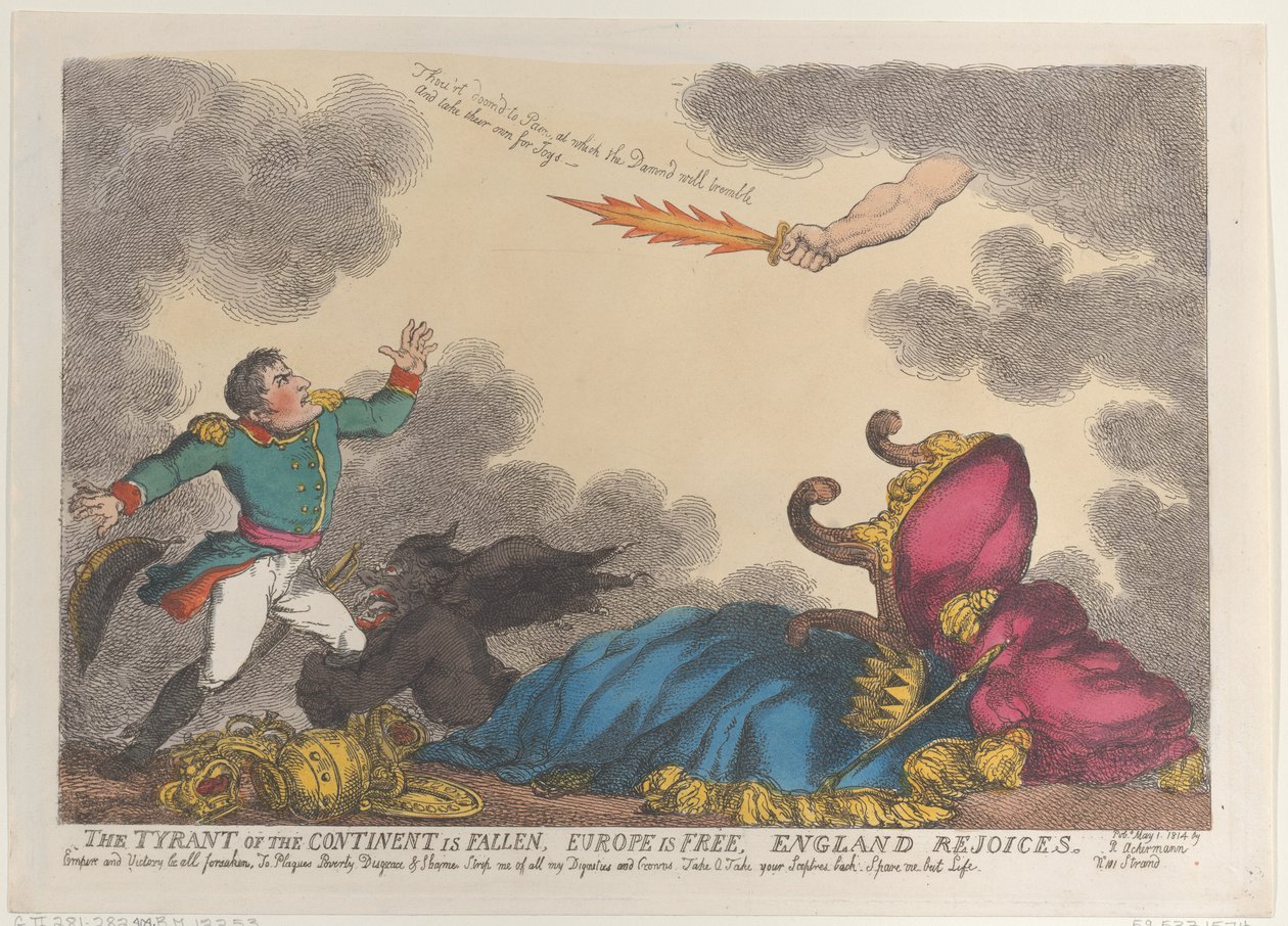 The Tyrant of the Continent is Fallen, Europe is Free, England Rejoices, May 1, 1814 by Thomas Rowlandson