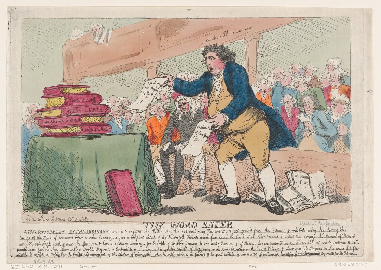 The Word-Eater by Thomas Rowlandson