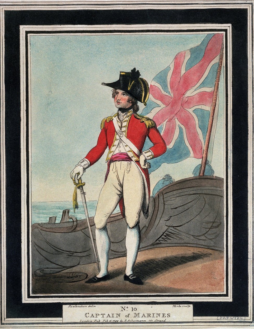 The naval captain, in the Royal Navy, in the 18th century by Thomas Rowlandson