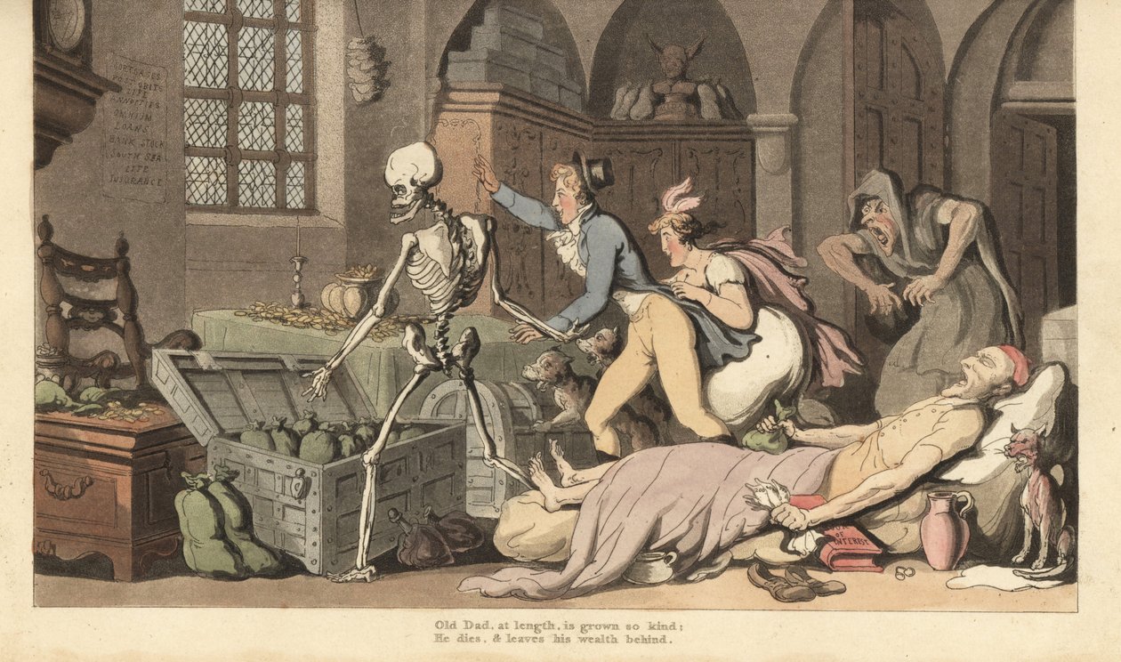 Death Leads Greedy Children to a Miser's Gold