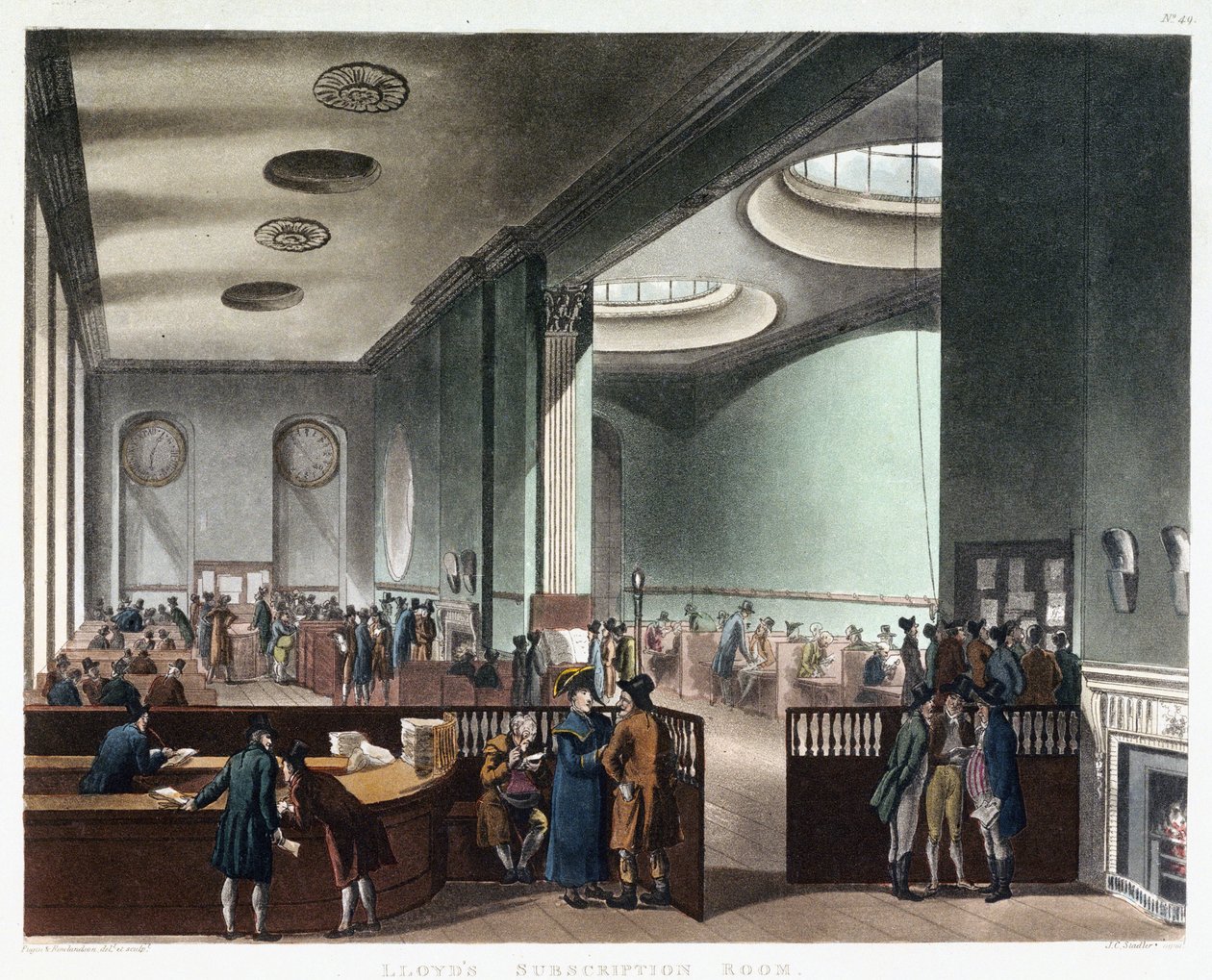 The Underwriting Room of Lloyd of London, an Insurance Company that Began Trading in Edward Lloyd