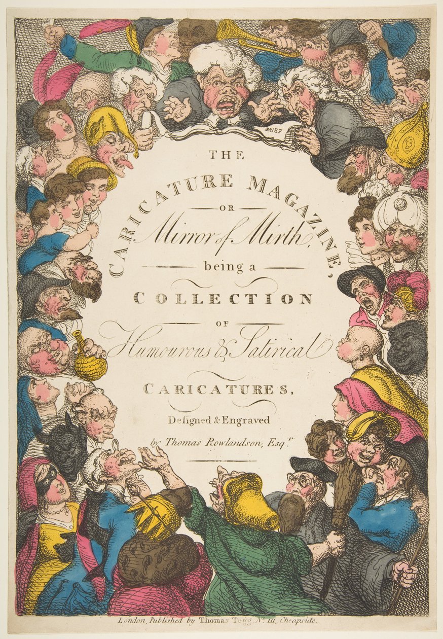 Title Page, The Caricature Magazine, or Mirror of Mirth by Thomas Rowlandson