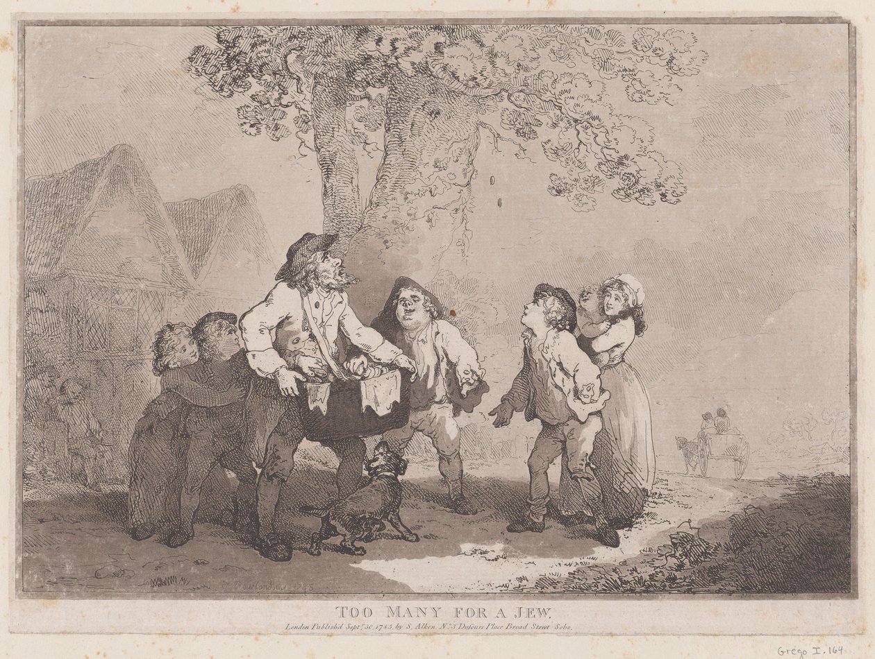 Too Many for a Jew, September 20, 1785 by Thomas Rowlandson