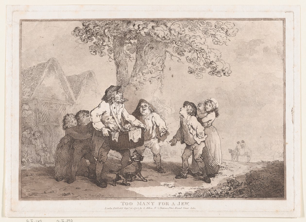 Too Many for a Jew, September 20, 1785 by Thomas Rowlandson