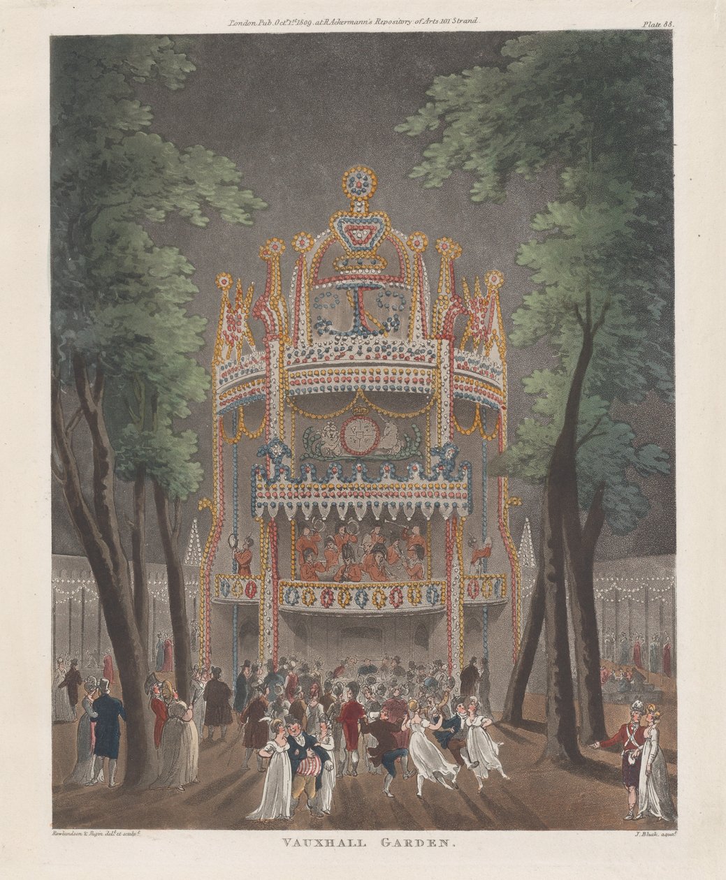 Vauxhall Garden, October 2, 1809 by Thomas Rowlandson