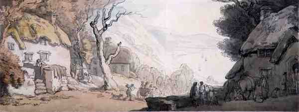 View from above the Cliffs, the Mumbles, South Wales by Thomas Rowlandson