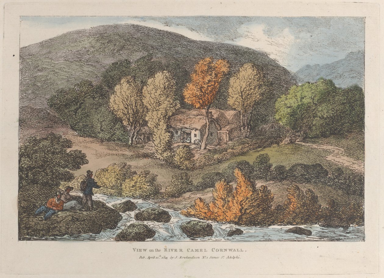 View on the River Camel, Cornwall, from Views in Cornwall by Thomas Rowlandson