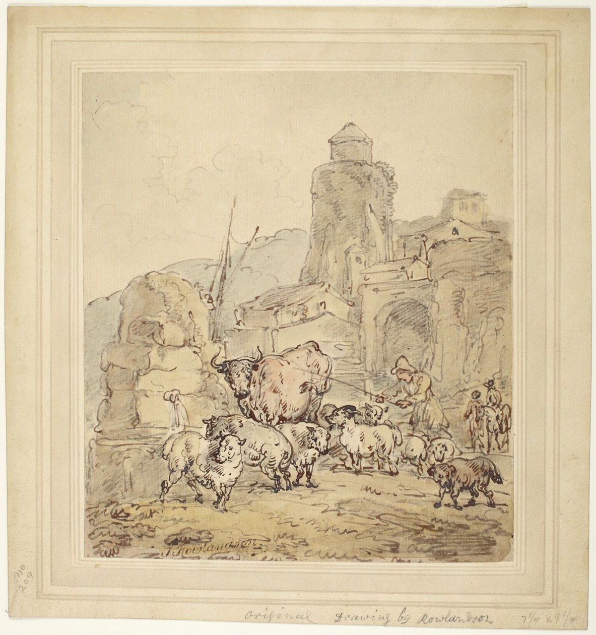 Watering Cattle by Thomas Rowlandson