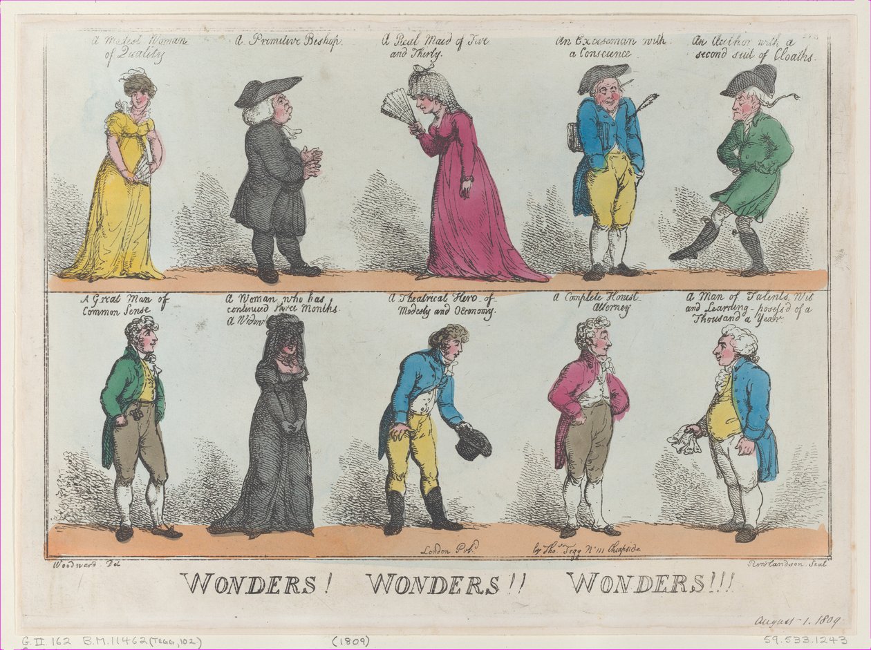 Wonders! Wonders!! Wonders!!! by Thomas Rowlandson