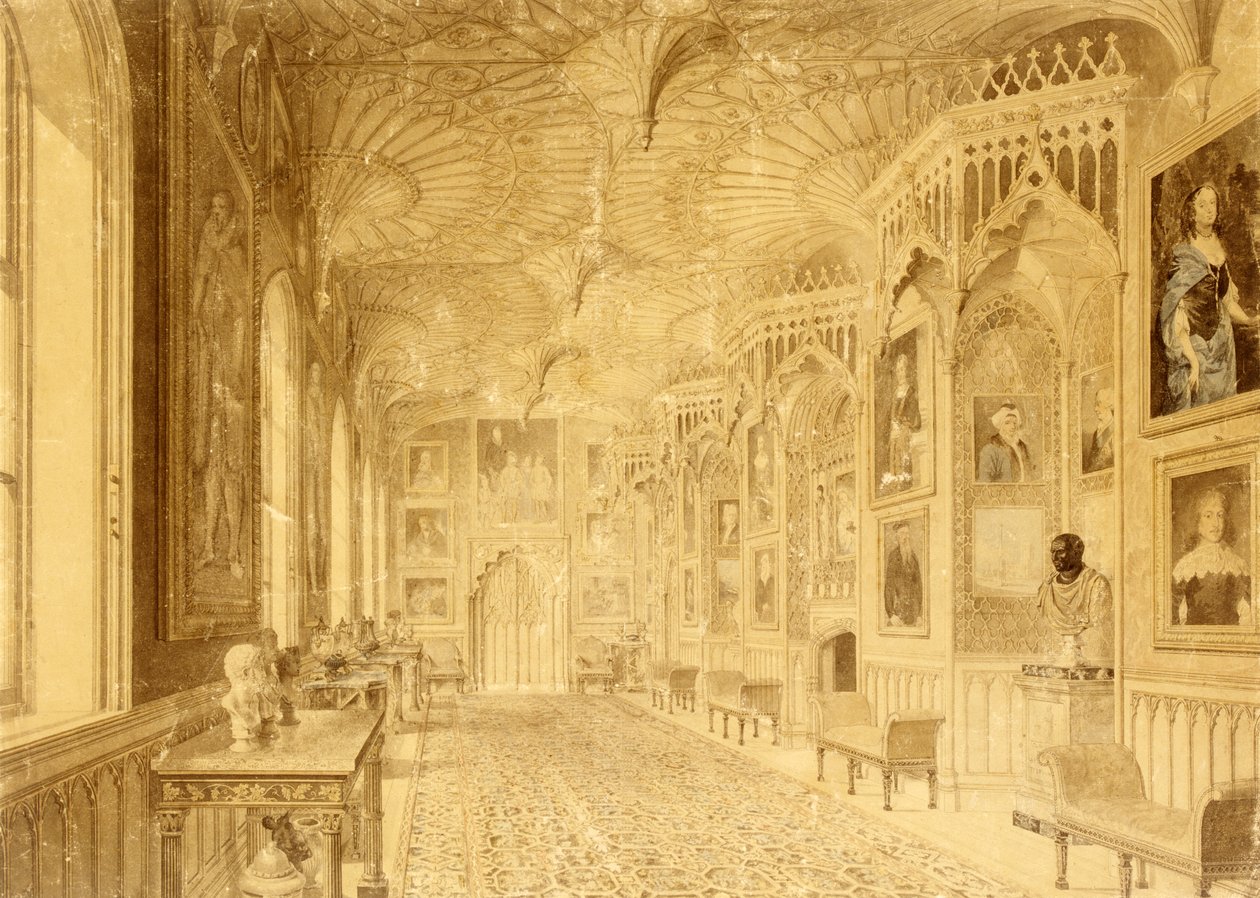 Long Gallery at Strawberry Hill, Twickenham by Thomas Sandby