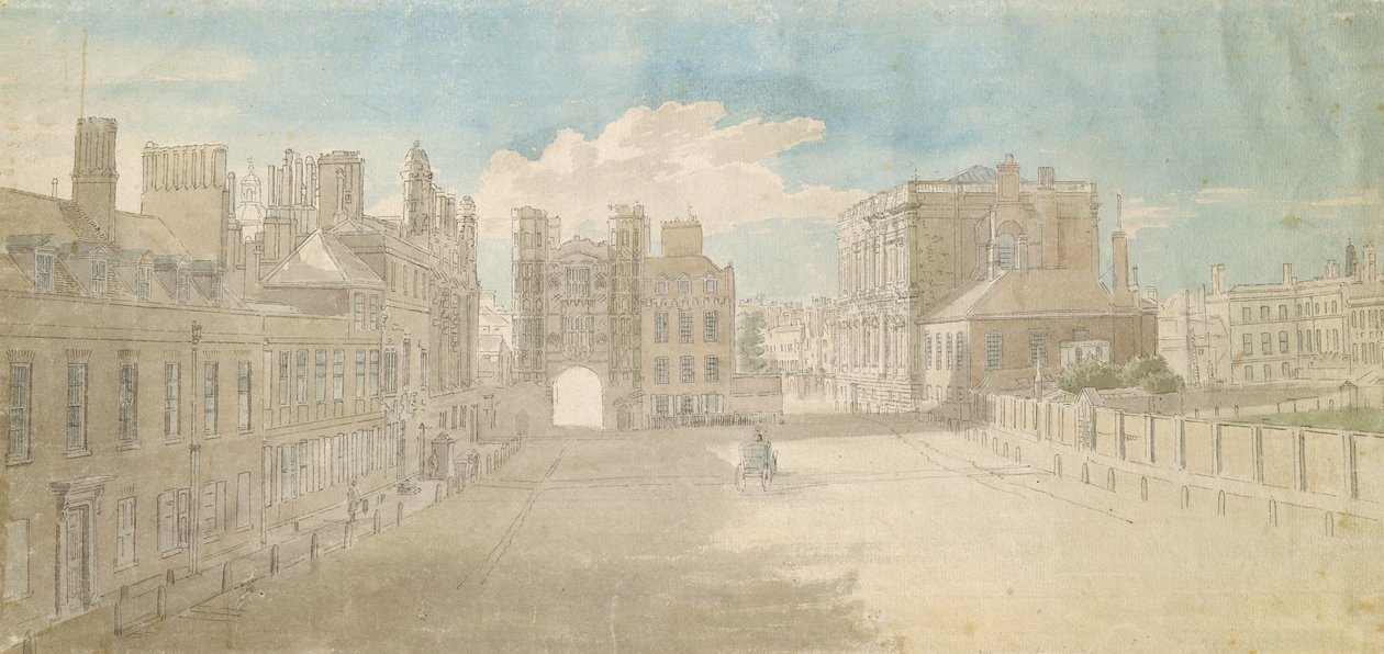 Whitehall, Holbein Gate and Banqueting House on the Right by Thomas Sandby