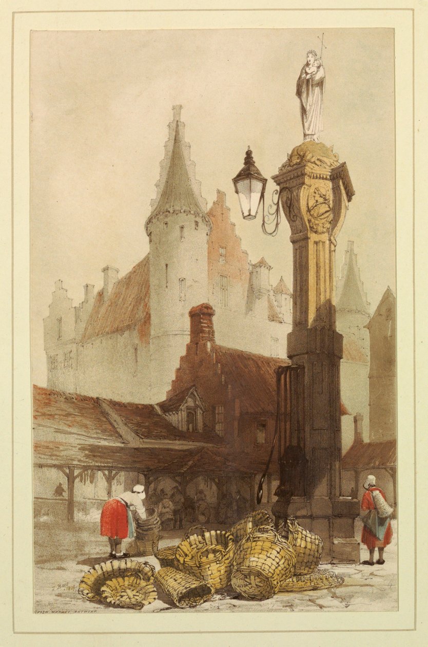 Fish Market, Antwerp by Thomas Shotter Boys