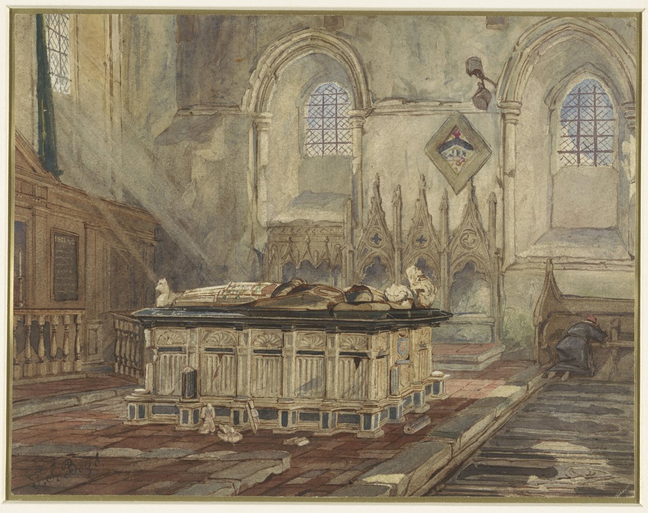 Tomb of Sir George Broke, Lord Cobham and His Wife Anne by Thomas Shotter Boys
