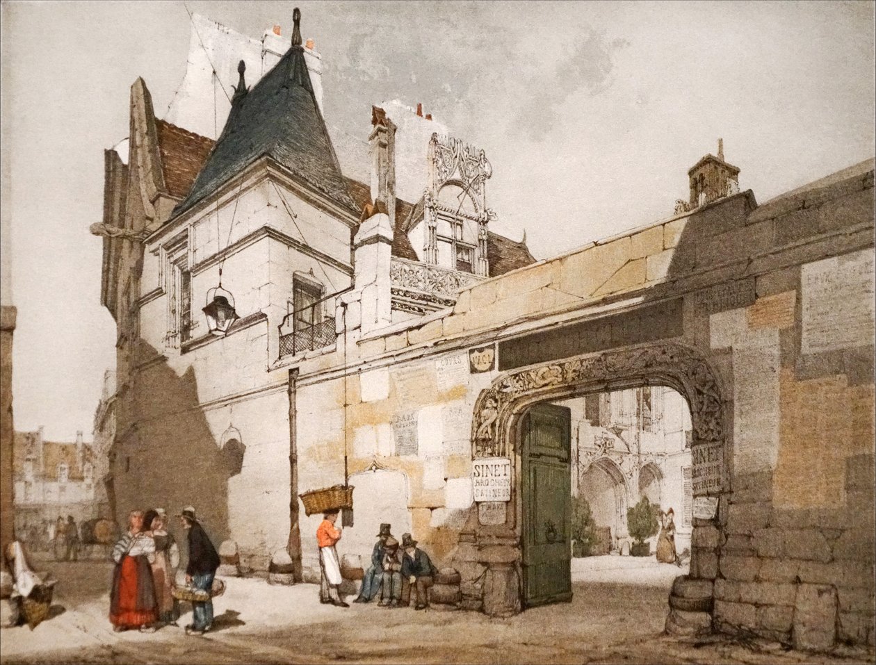 Hotel Cluny, exterior of the court by Thomas Shotter Boys
