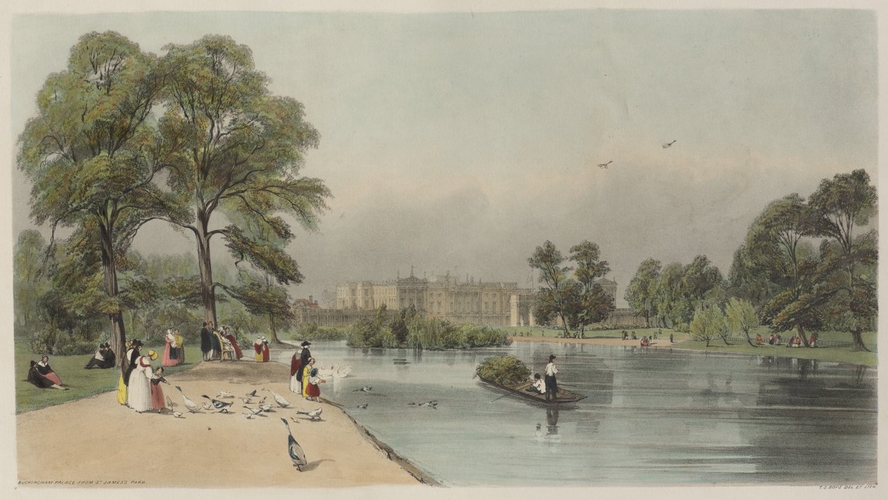 London As It Is: Buckingham Palace, from St. James