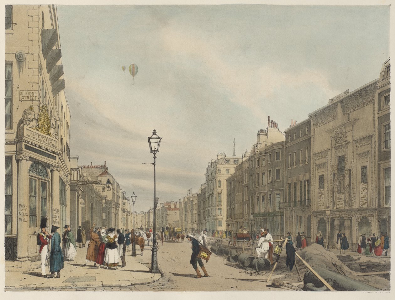 London As It Is: Piccadilly, looking Eastward towards the City by Thomas Shotter Boys