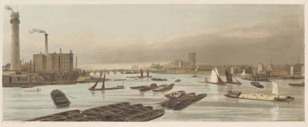 London As It Is: Westminster, from Waterloo Bridge by Thomas Shotter Boys