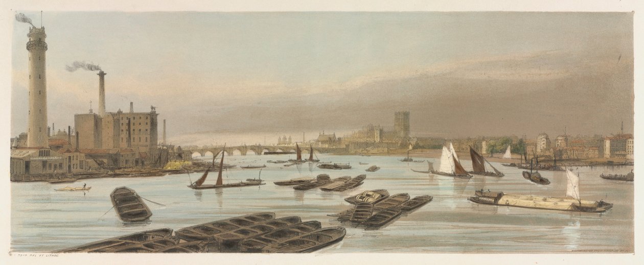 London As It Is: Westminster, from Waterloo Bridge by Thomas Shotter Boys