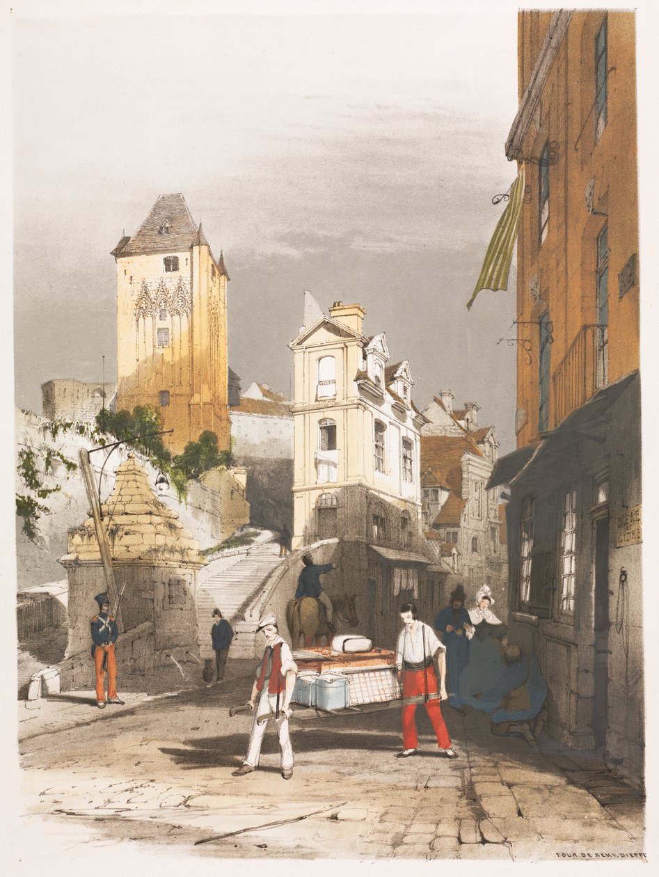 Picturesque Architecture in Paris, Ghent, Antwerp, Rouen, Etc.: Tour de Remy, Dieppe by Thomas Shotter Boys