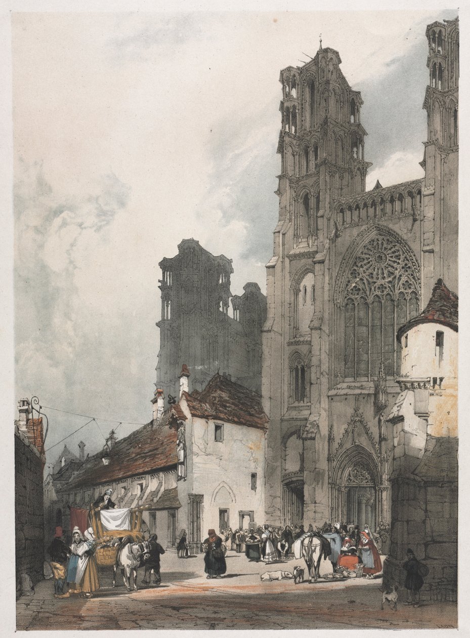 Picturesque Architecture in Paris, Ghent, Antwerp, Rouen: Laon, France, 1839 by Thomas Shotter Boys