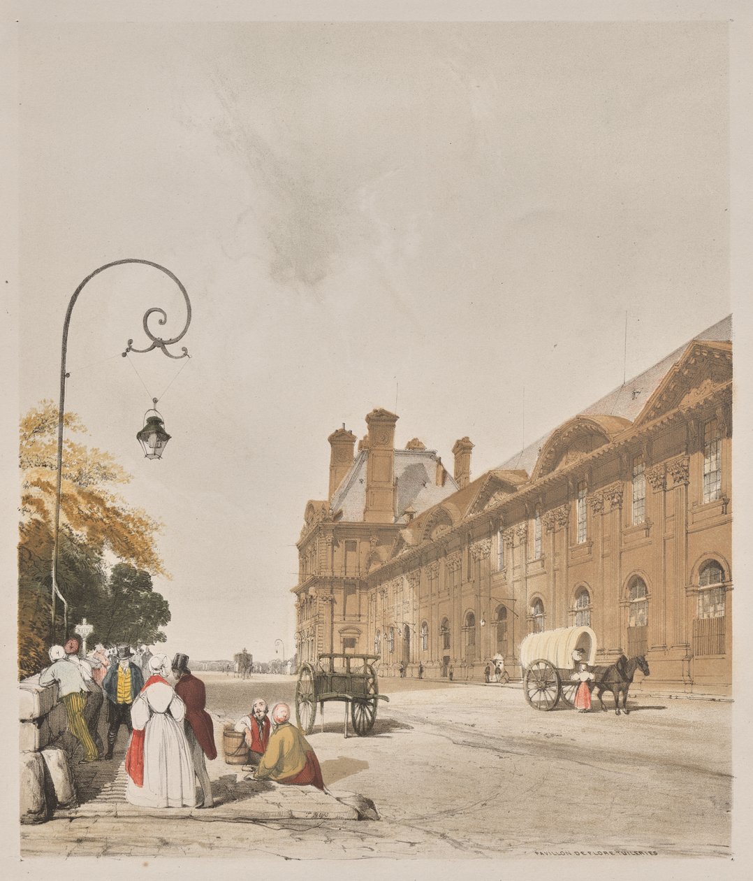 Picturesque Architecture in Paris, Ghent, Antwerp, Rouen: Pavillion de Flors, Tuileries, Paris by Thomas Shotter Boys